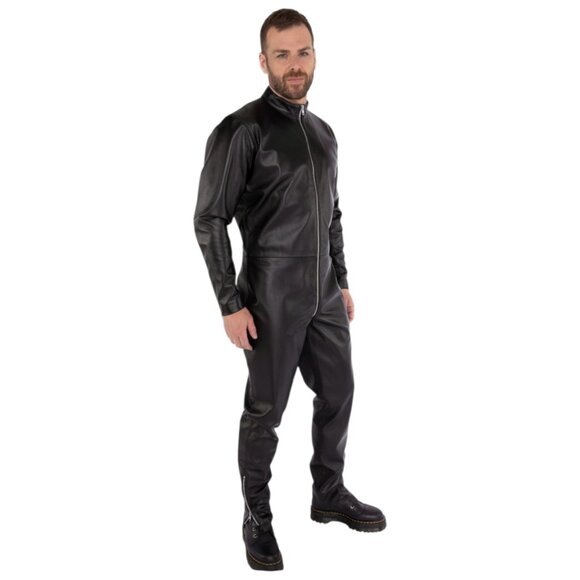 Unisex NORTH BOUND LEATHER - Leather CS1M Catsuit BDSM Kink LGBTQ sz M  - NWOT - Picture 1 of 14